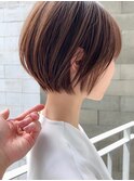 流し前髪王道ショートボブ