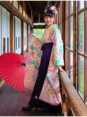 【卒業式】着物＆袴のレンタル＋着付けヘアメイク