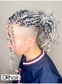 マンバンホワイトブレイズ#盛岡市#盛岡#ブラックヘアー#特殊ヘア