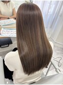 髪質改善ハイライトベージュカラー