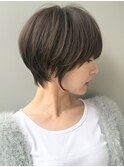 ショートボブ髪型30代40代50代前髪あり前髪なし面長丸顔【倉田】
