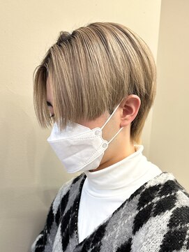 エルマーク 京都河原町(L-MARK) センターパートブリーチダブルカラーフェイスフレーミング