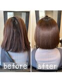 【箕面豊中池田】髪質改善縮毛矯正ビフォーアフター