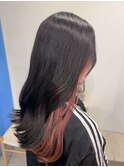 インナーカラー×ピンクブラウン