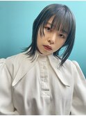 ネイビーブルー/ウルフカット