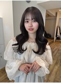 美髪レイヤーカット/顔まわりレイヤー/くびれロングレイヤー
