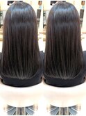 内巻きロングレイヤー髪質改善ストレート