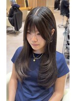 エンター 天神店(ENTER)&nbsp;オリーブグレージュ/レイヤーカット/大名美容室