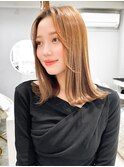 大人ガーリーダークアッシ似合わせカットミディアムレイヤー