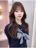 ★ 似合わせカット韓国 メルティカラーフェミニンロング