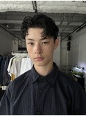 ツイストスパイラルパーマツーブロックメンズマッシュメンズヘア