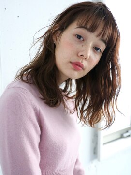 オーサム(AWESOME) 《AWESOME》ピンクブラン×柔らかウェーブミディ♪