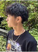 無造作パーマ波巻きパーマ波巻きスパイラルパーマツーブロック