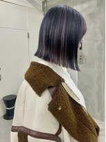 ソーコ 渋谷(SOCO) ミルクティーベージュダブルカラーインナーカラー韓国20代前髪