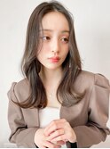 ミディアムヘア暗めカラーグランマッシュデザインカラー