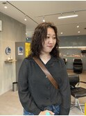 ボブパーマ/切りっぱなしボブ/ドライパーマ/ウェーブパーマ