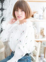 モッズヘア 越谷(mod's hair)&nbsp;ナチュラルアッシュ小顔斜めバング韓国風ボブc5越谷20代30代40代