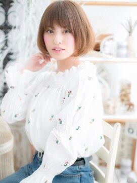 モッズヘア 越谷(mod's hair) ナチュラルアッシュ小顔斜めバング韓国風ボブc5越谷20代30代40代