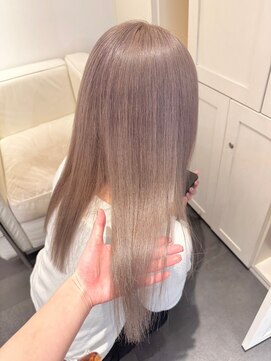 ベレーザ 渋谷(BELEZA) 5463ニュアンスカラー艶髪ハイトーンシルキーベージュオンブレ