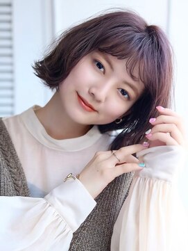 ソイクフ(SOY KUFU) 大人可愛い◎イメチェン似合わせカットフルバングレッドブラウン