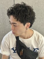 ニアウ 太田店(Niau) スパイキーショートツイストスパイラルパーマ波巻きパーマ眉毛
