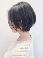 Say.ショートボブブルーカラーデジタルパーマミニウルフ表参道