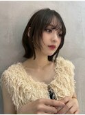 くびれヘア/アプリコットオレンジ/髪質改善/縮毛矯正/前髪/大宮
