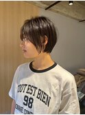 別府ショートボブ顔まわりレイヤーカット髪質改善カラー30代