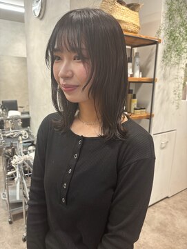 地毛風カラー/顔周りレイヤー/顔周りカット