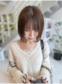 【ボブ×春ベージュ】