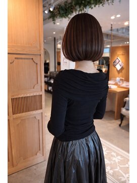 パプス ド コワフュール 甲南山手店(Pap's de coiffeur) あごラインボブ,美しいラインボブ