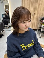 ジーナ 吉塚(Zina)&nbsp;くびれレイヤー×ミルクティーブラウン【福田れん】吉塚美容室