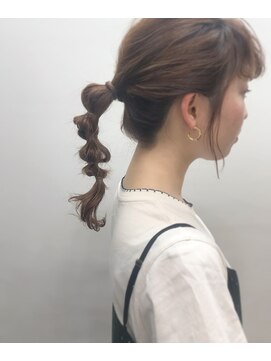 プレディカ(pledica) 前髪パーマとひとつ結びアレンジ【表参道】