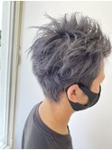 メンズブリーチカラーシルバー