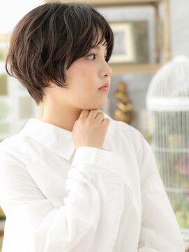 カバーヘア ブリス 大宮西口(COVER HAIR bliss) 黒髪くせ毛風小顔ナチュラルマッシュショートa大宮20代30代40代