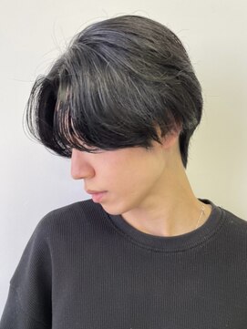アールプラスヘアサロン(ar+ hair salon) センターパートニュアンスパーマ前下がりマッシュ