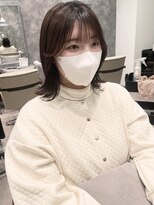 フォンド 津田沼(fond.)&nbsp;柔らかい顔まわりカット×大人ピンクブラウン