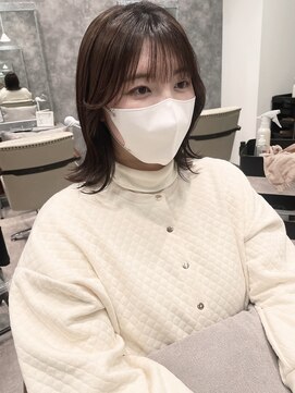 フォンド 津田沼(fond.) 柔らかい顔まわりカット×大人ピンクブラウン