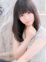 モッズヘア 越谷(mod's hair)&nbsp;黒髪シースルーバング大人ガーリー小顔ミディc5越谷20代30代40代