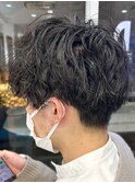 センターパート　ツイストスパイラル　スペインカール　波巻き