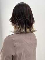 サクラ オモテサンドウ(SAKURA)&nbsp;裾カラー グレージュ デザインカラー 表参道