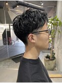 ナチュラルパーマメンズスタイル