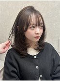 髪質改善メルティーベージュカラー小顔ミディアムレイヤー天神