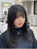 小顔顔周りカット レイヤー 博多美容室