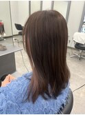 インナーカラー　ミルクティー　パープルグレージュ