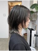 神戸元町三宮　髪質改善 ウルフレイヤー グレージュ 前髪なし