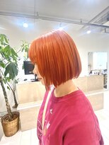 ニュート(Neut )&nbsp;アプリコットオレンジ/ブリーチ/ハイトーン/切りっぱなしボブ