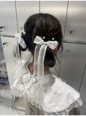 【新宿駅/新宿三丁目/ヘアセット/ツインシニヨン】