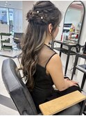 お呼ばれハーフアップヘアセット　美由紀　八王子