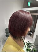 ピンクラベンダー×ブラックボブダブルカラー成増